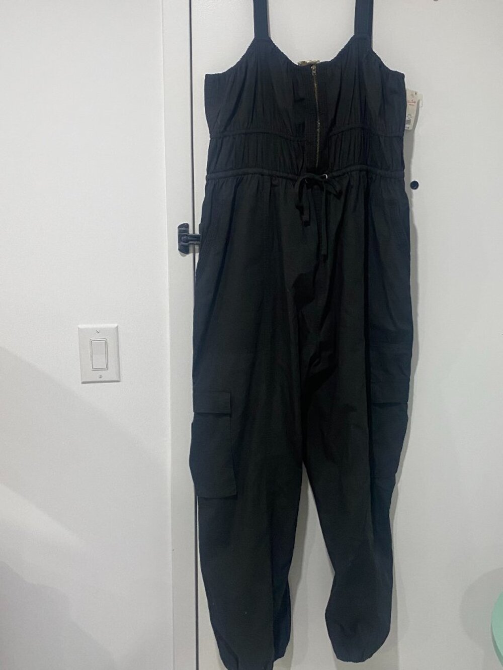 Lucky Brand Women's Cotton Cargo-Pocket Jumpsuit, Black, Size XXL, NWT - Picture 2 of 6